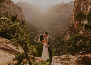 Zion Intimate Wedding | Cliffside Vows, ATV tour, Mountain climbing, Golden Light | Red Rock Cinema