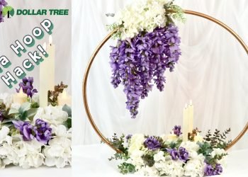 Dollar Tree Hula Hoop Hack Wedding Centerpiece| Budget Weddings | DIY Tutorials