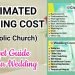 Estimated Wedding Cost | Catholic Church | Budget Guide | Philippines | Ritz Encourage