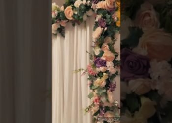 wedding decoration ideas DIY backdrop flowers floral #shorts #youtubeshorts #viral #trending