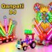 Navratri Durga Murti Big Dj Truck Radha Krishna Dj Light Trolley | Gauri Ganesh pooja Tractor Dj