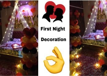 Wedding first night Room Decoration | first night decoration ideas | bedroom decoration