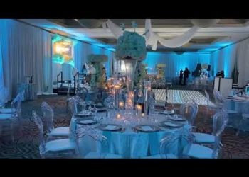 Turquoise Elegant Wedding Reception Decor