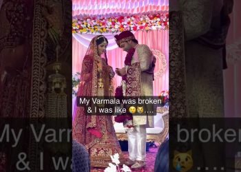 Varmala almost broke but he fixed it ???????????????????? #wedding #viral #dance #couple #trending #bride #entry