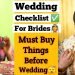 Wedding Checklist for Brides✔️Must Buy things before Wedding????????‍♀️ Wedding series Ep – 1