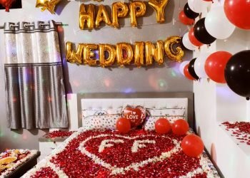 Surprise Decoration at Home || Romantic Wedding Room Decoration || Ballooons Decoration Ideas