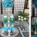 DIY Glam Turquoise and Gray Wedding Centerpiece / Parties / Baby Shower/ Wedding Reception Ideas