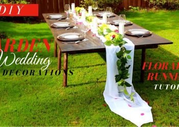 DIY Floral Table Runner | DIY Outdoor Wedding Decor