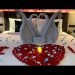 Bedroom Decoration for wedding night | towel art  Design | honeymoon setups.