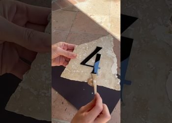 TRAVERTINE TABLE NUMBERS | use code KWINNHOME15 for 15% off ????✨ #home #wedding #diy