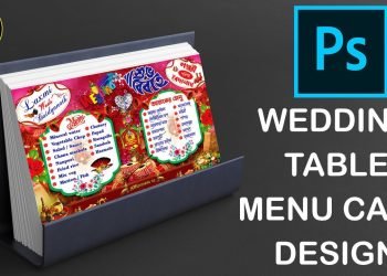 HOW TO MAKE WEDDING TABLE MENU CARD DESIGN IN PHOTOSHOP