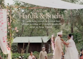 Hardik and Sneha | 15 people intimate wedding within the forest of Dang