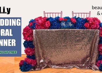 diy Dollar Tree Wedding Cascading Floral Table Runner – $12