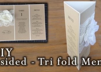 Easy methods to make a country 3 sided tri fold menu | wedding menu | DIY invitations