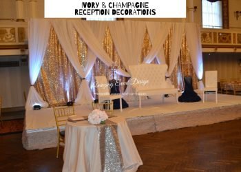 DIY  BACKDROP | DIY WEDDING & EVENT DESIGN | DIY DECOR IDEAS | 2021 | IVORY & CHAMPAGNE RECEPTION
