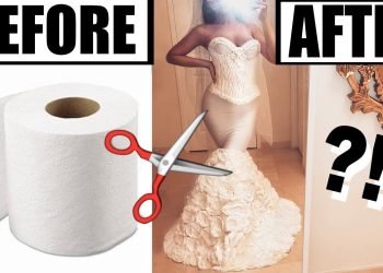 MAKING A WEDDING DRESS OUT OF TOILET PAPER!