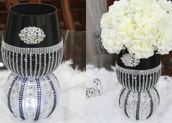 DIY DOLLAR STORE BLACK & SILVER WEDDING CENTERPIECE DECOR FOR SPRING/SUMMER 2020 | DIY HOME DECOR