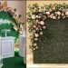 Artificial grass & Flower Wall Wedding Backdrop Rolling Up Curtain decoration Ideas For Any Event