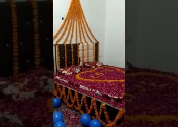 Room decoration ll first night wedding room decoration #shorts #shortfeed