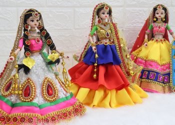 3 South indian bridal dress and Jewellery!Doll decoration with clothes