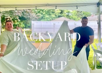SETTING UP FOR OUR BACKYARD WEDDING! VLOG