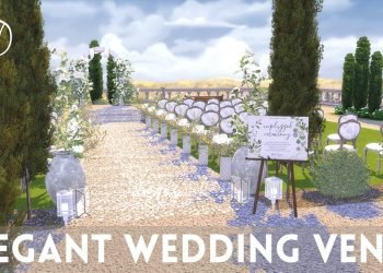 ELEGANT WEDDING VENUE || Sims 4 || CC SPEED BUILD