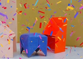 paper orgami  stool and chair,easy paper stool and chair, only 5 min and prepared for decorate