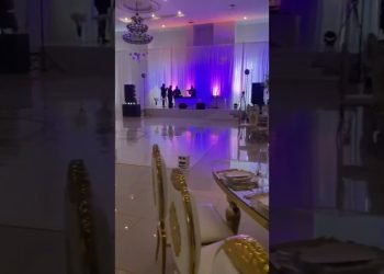 Luxury Gold & White Wedding Reception Decor in Houston, Texas.