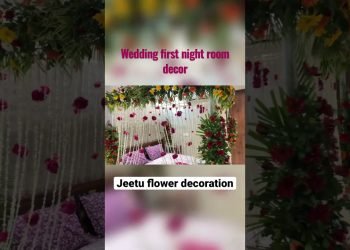 Wedding first night room decor @jeetuflower38 #wedding #viral #shorts #reels #ytshorts #weddingday