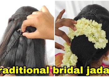 South Indian wedding hairstyle | Muhurtham hairstyle with flowers