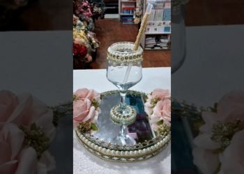 DIY wedding doodh Pillai glass ????|  Wedding Mirrior round shape plate design with doodh Pillai glass