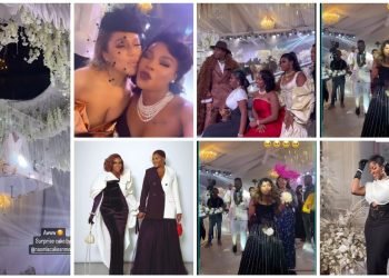 BEST DRESSED AT VEEKEE JAMES ' WEDDING + THE EMOTIONAL MOMENT VEEKEE GAVE HER BOUQUET TO HER MUM.