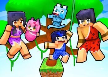 Playing as a WILD FAMILY on ONE BLOCK!