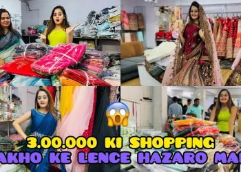????Life's Biggest Shopping of three LAKHS Rs Bridal Lenga Saree frm Surat Ajmera Fashion Bindass Kavya