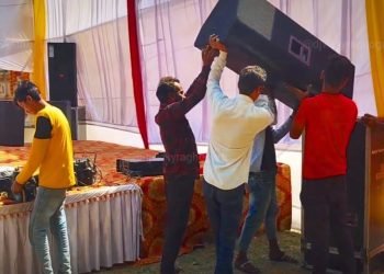 Wedding Dj Setup | 4 Top 2 Base Setup | Dj Competition Raghogarh Vlogs | Jay Maa Dj Ruthiyai