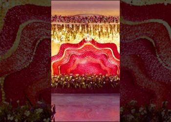 The Roses Ripple | Floral Backdrop For Reception | Inspiring Decor #shorts