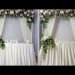 Natural and romantic wedding backdrop / wedding ceremony arch and sweetheart table.