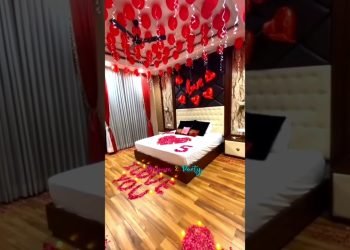 Romantic Birthday Room Decoration Ideas #birthdaydecoration #birthdaydecor #partyhouse