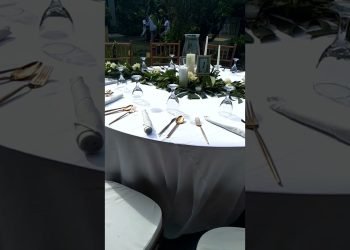 Garden Wedding Round Table Set Up Ideas #shorts #wedding #bali