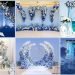 Easy and chic blue themed wedding decor ideas / Beautiful Blue backdrop ideas for weddings