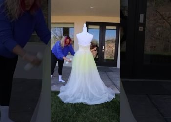 I made a Sunset Ombré WEDDING DRESS