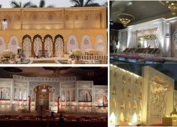Latest 50+ Wedding Stage Design Ideas 2023 | Rajwada Fiber Stage Gate | Roman Stage backdrop Fiber