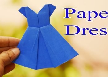 Origami dress: How you can make paper origami dresses – Origami wedding dress| DIY Origami Paper Crafts