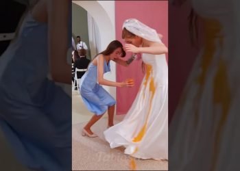 Bride's dress got ruined 1 min before wedding! #shorts