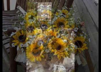sunflower wedding table arrangements