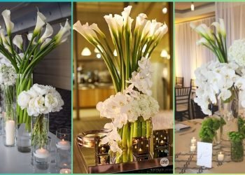 White Calla Lily Flowers Wedding Centerpieces Ideas/Lilly Flowers Table Decorations