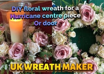 DIY door wreath/wedding/table centre piece on a Christmas wreath base. Beautiful ????