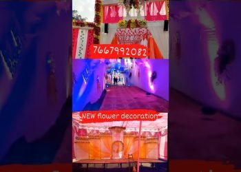 latest flower decorations Recent design wedding stage decoration #viralvideo #youtubeshort