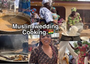 Big Party Cooking at a Muslim Wedding || Ghana West Africa