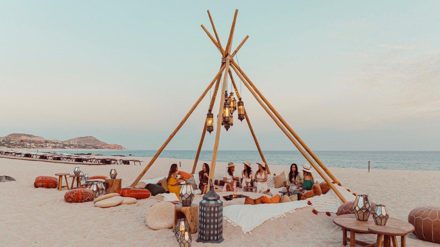 Beach wedding venue at Hilton Los Cabos on the Baja peninsula